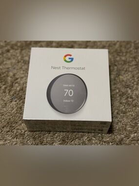 NWT Google Nest Thermostat (Charcoal) Sealed Smart WiFi Energy Saving